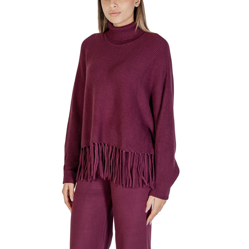 Purple Viscose Turtleneck