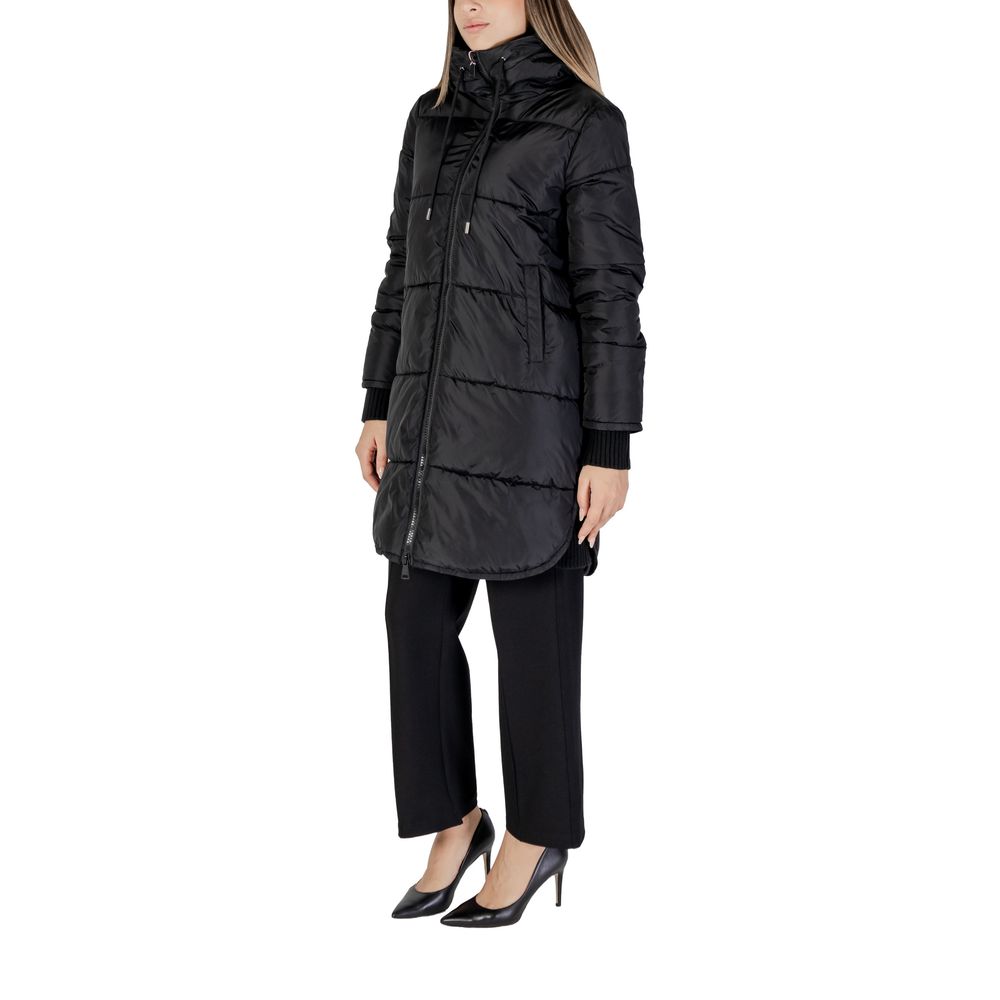 Black Polyester Jackets & Coat