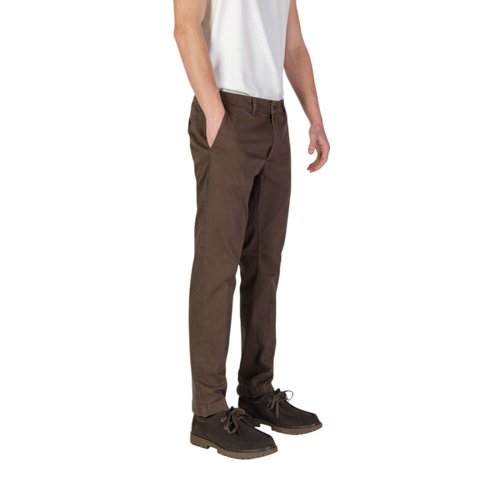 Brown Cotton Skinny Pant