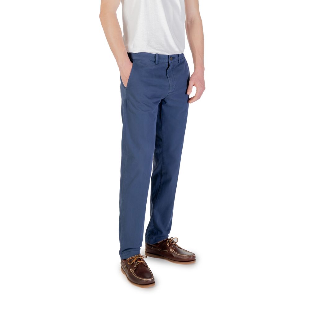 Blue Cotton Skinny Pant