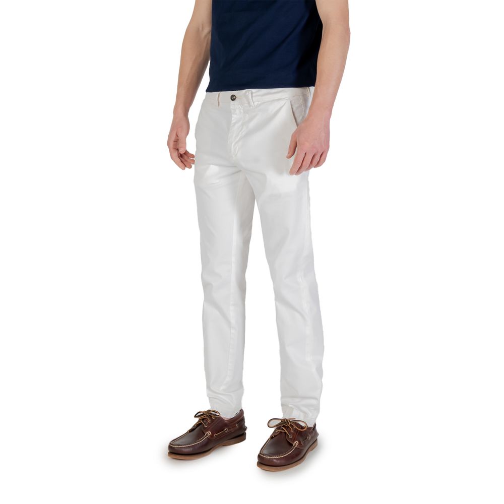 White Cotton Skinny Pants