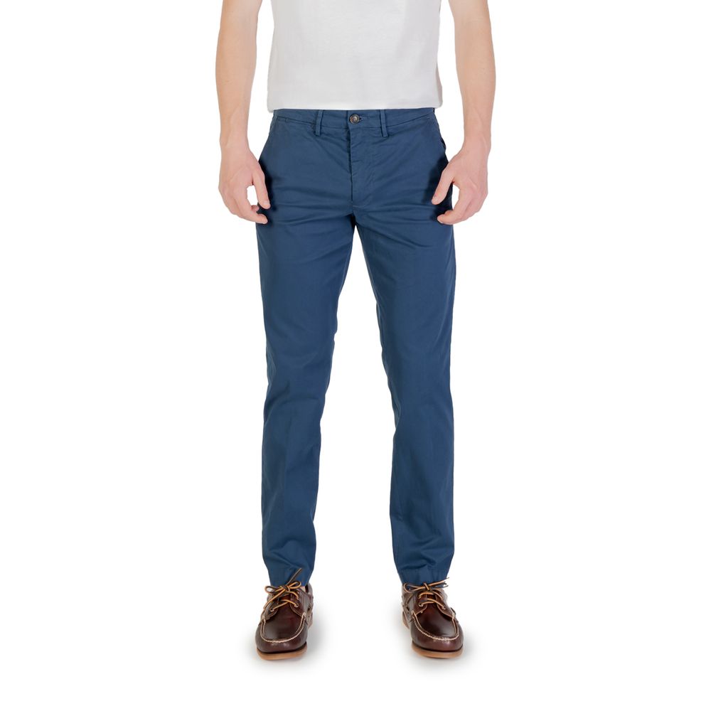 Blue Cotton Skinny Pant