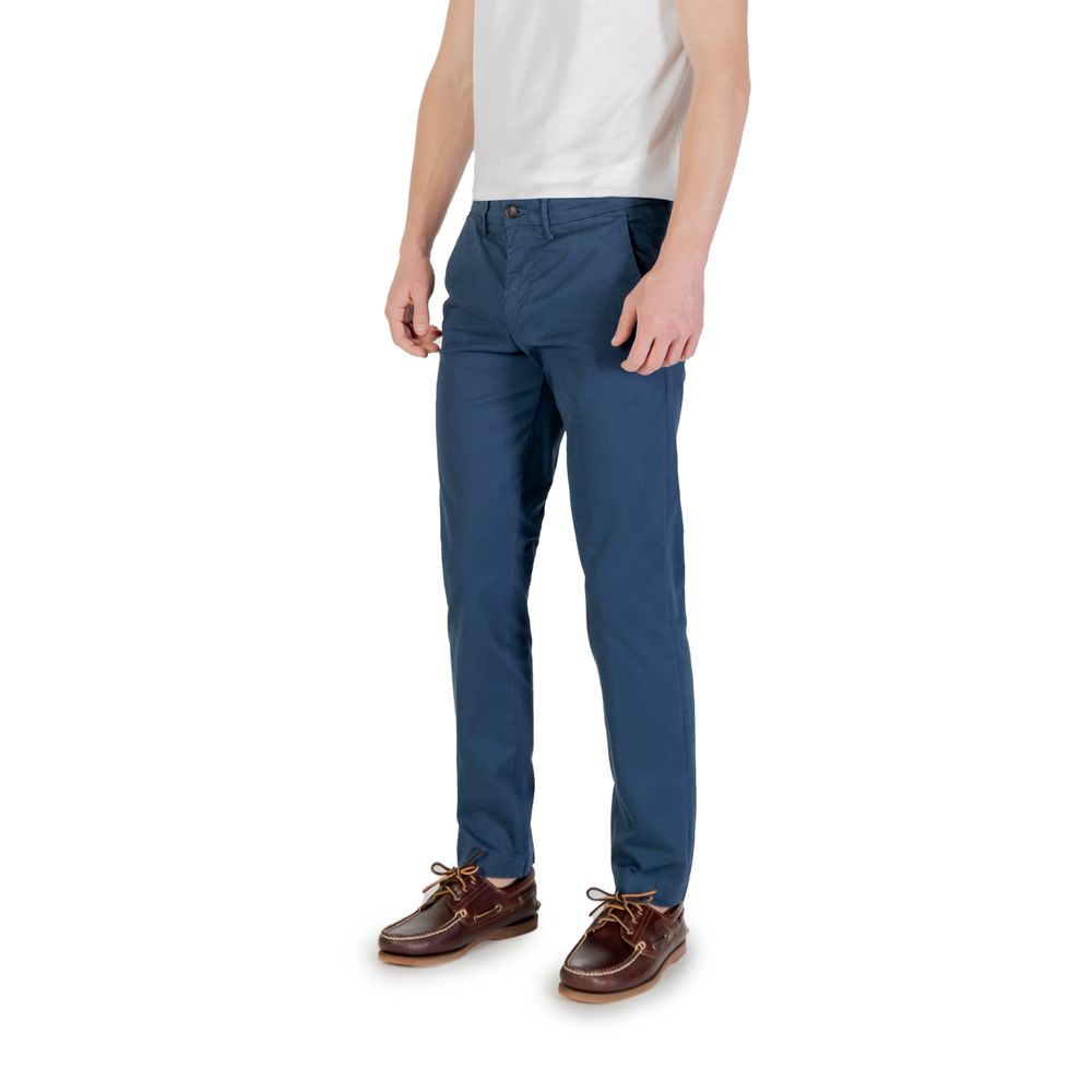 Blue Cotton Skinny Pant