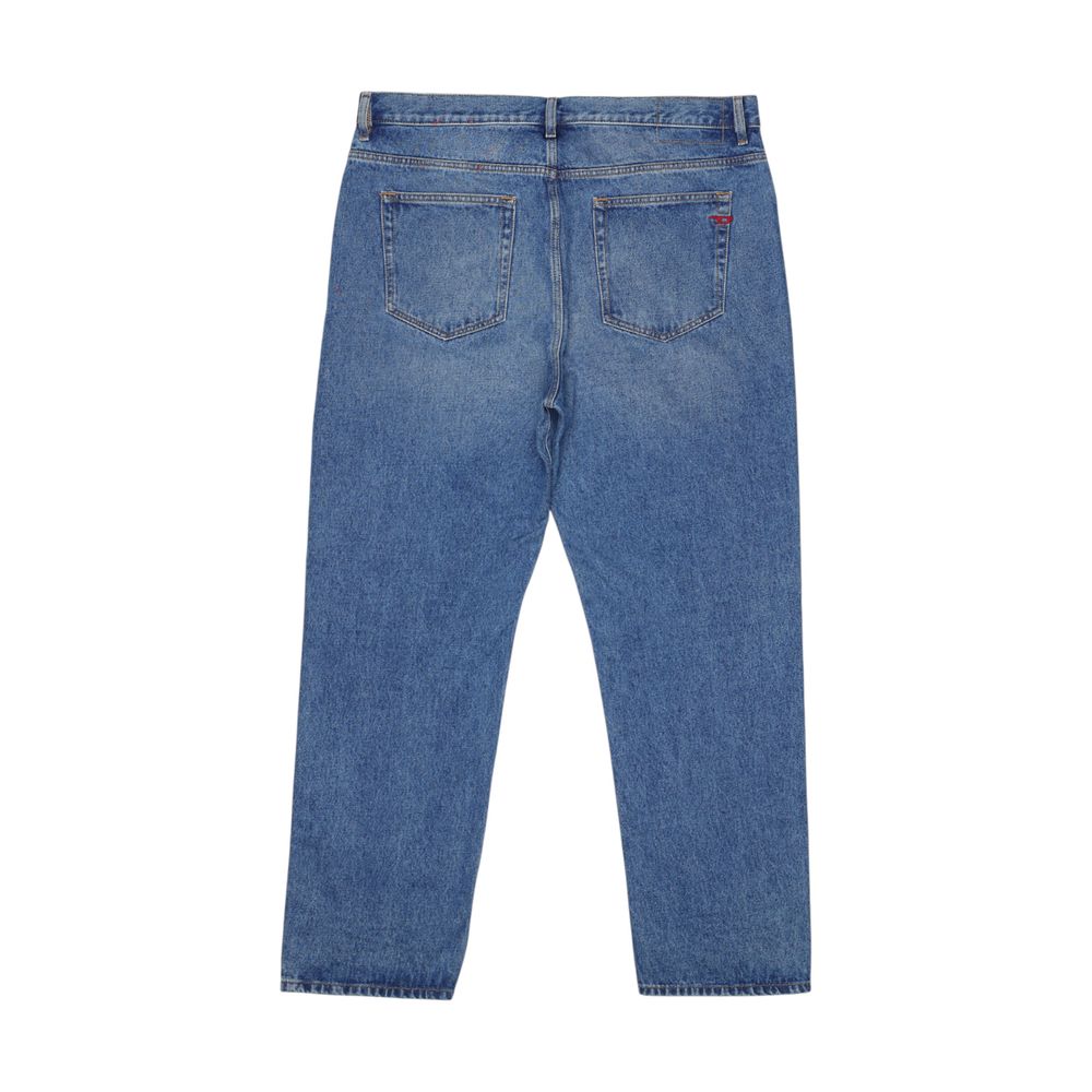 Blue Cotton Relaxed Fit Jean