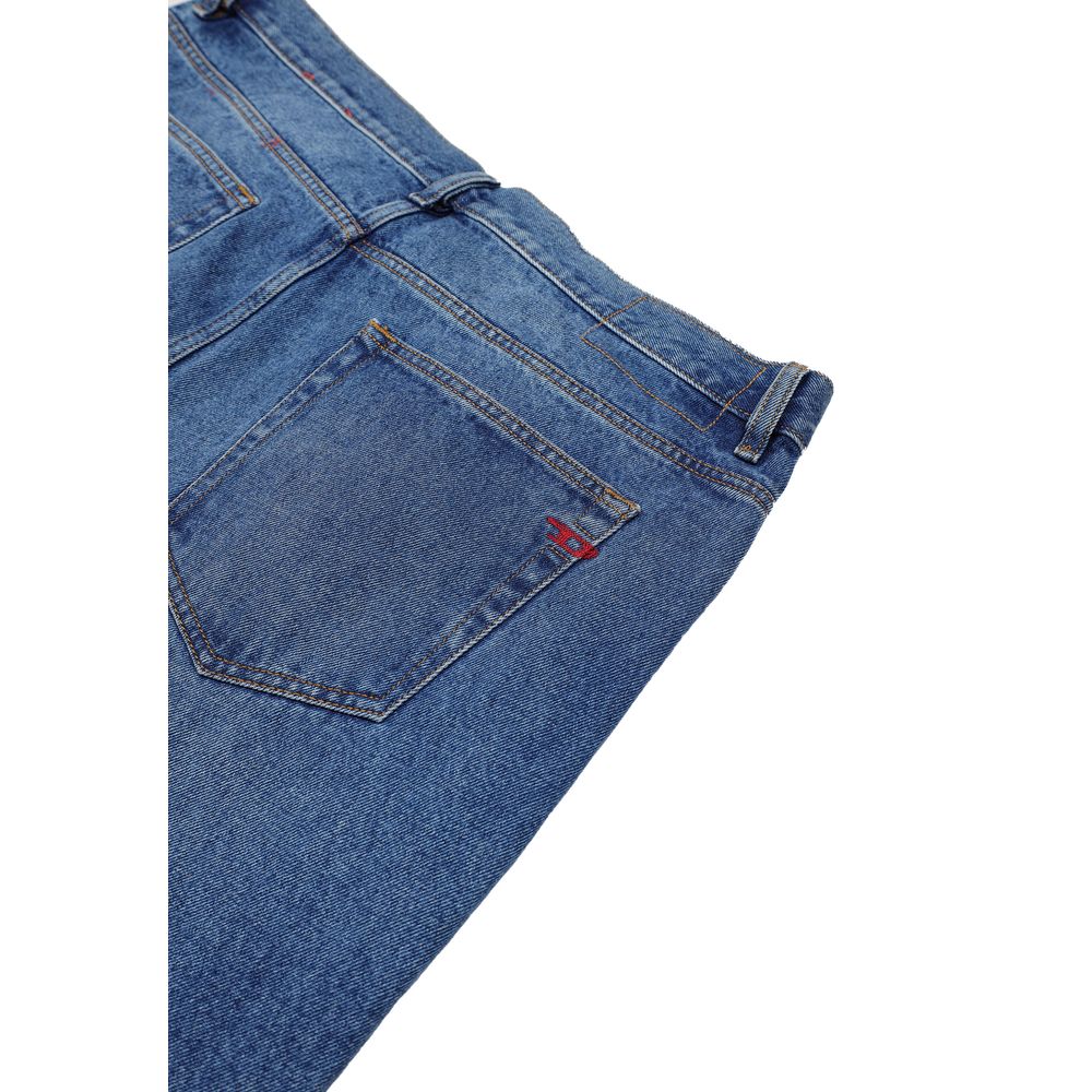 Blue Cotton Relaxed Fit Jean