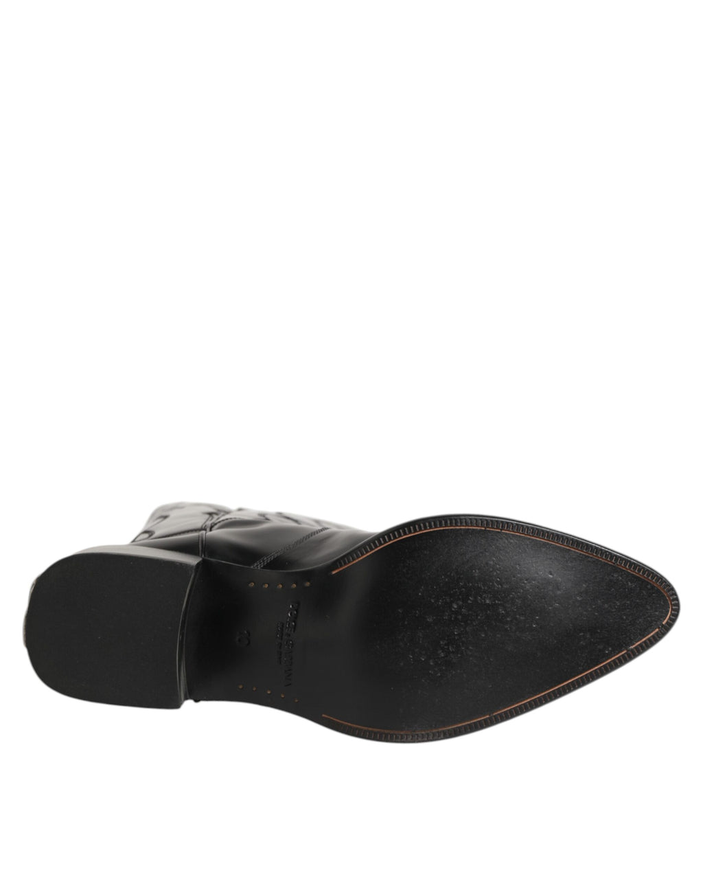 Black Leather Over The Calf Biker Boots Shoes