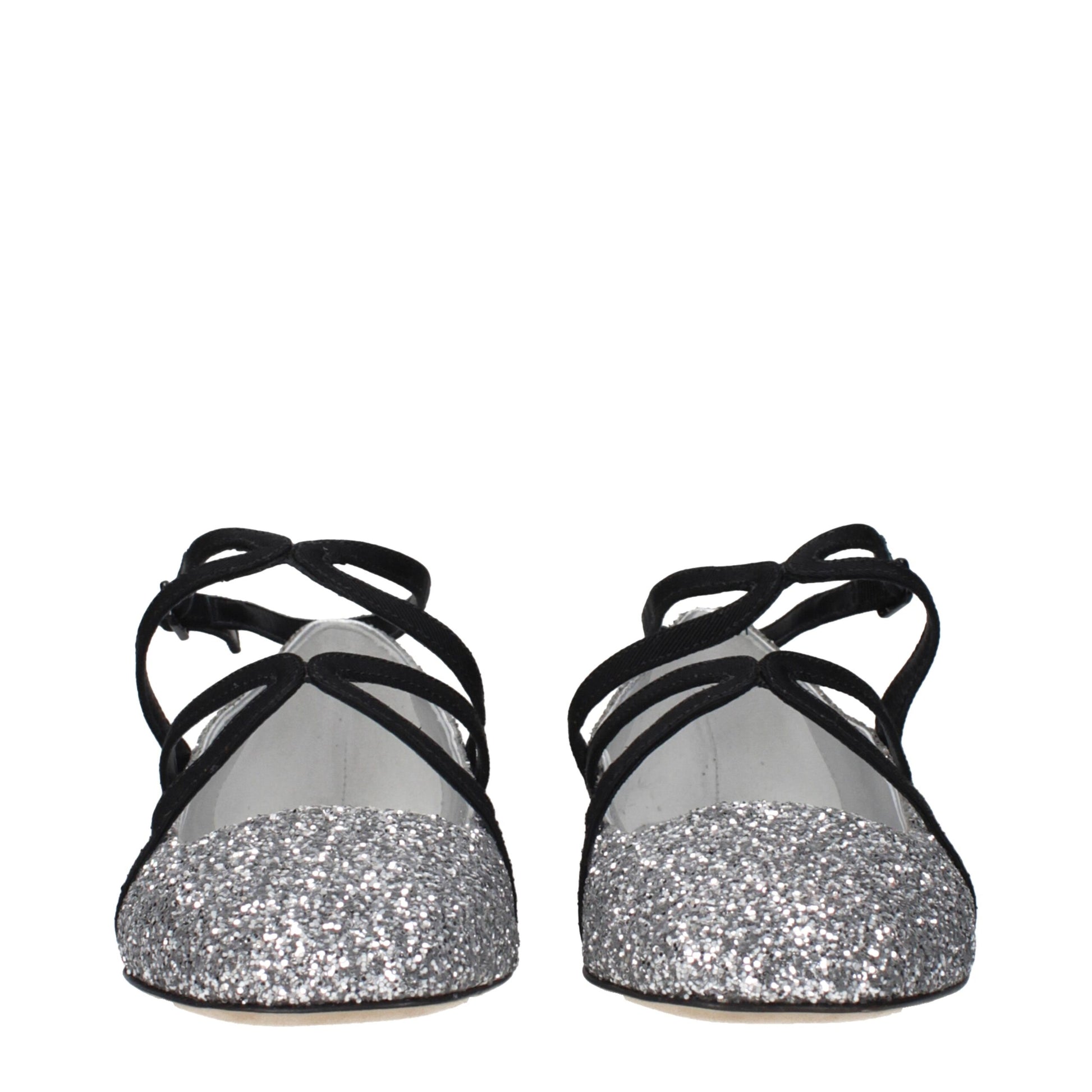 Gray Plastic Ballet Flats