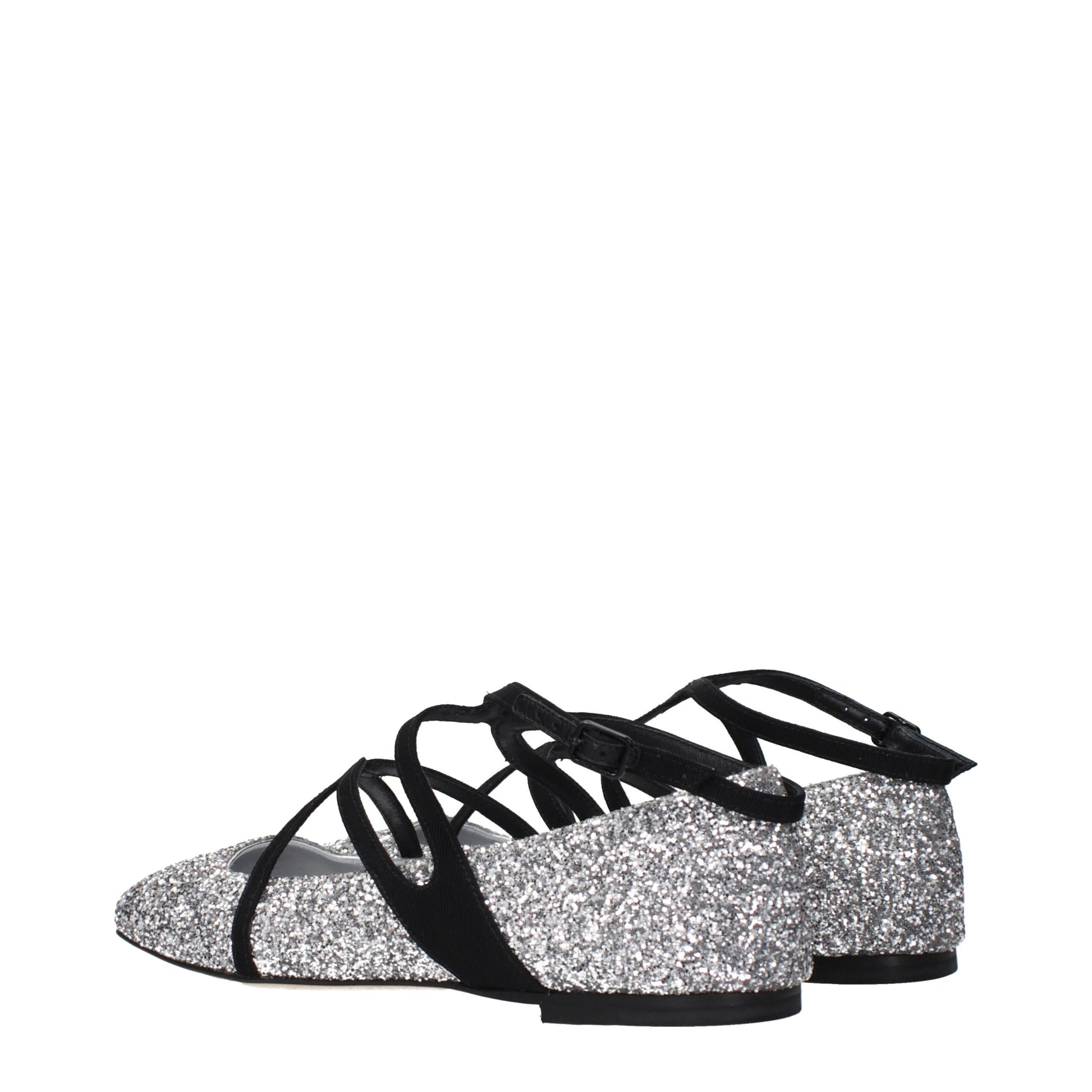 Gray Plastic Ballet Flats