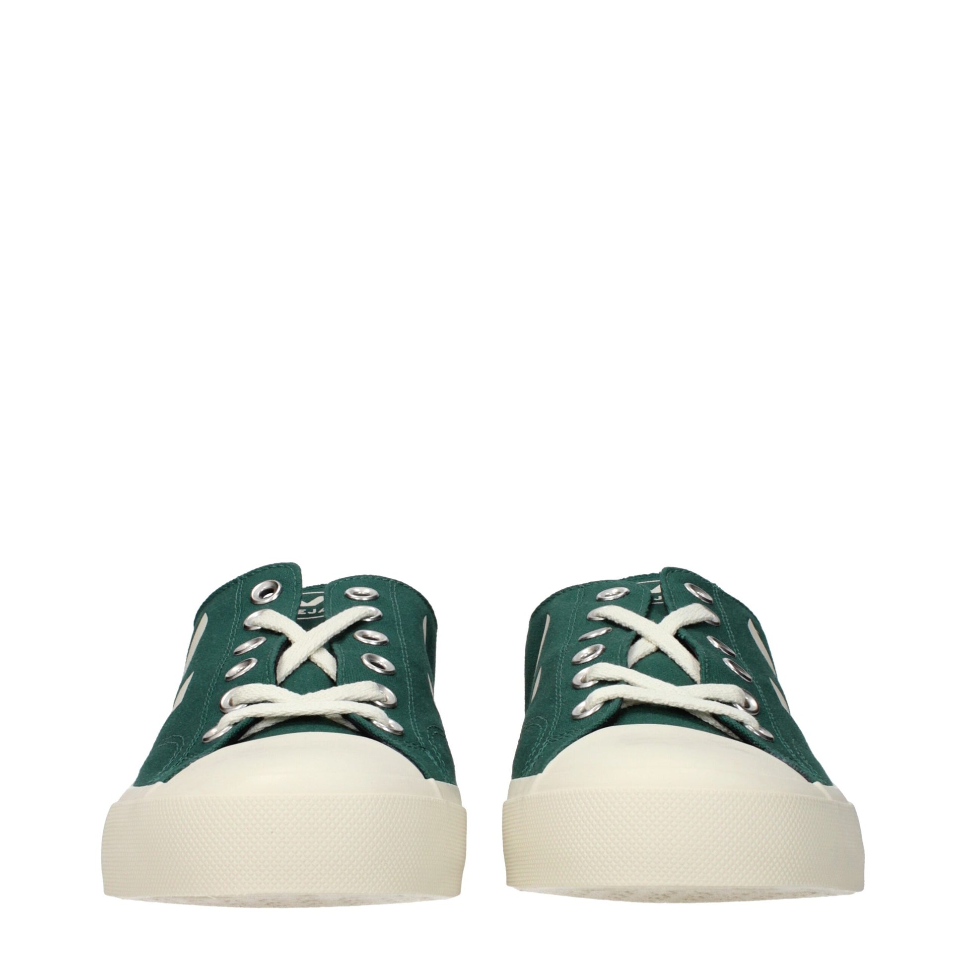 Green Fabric Low Top Sneakers