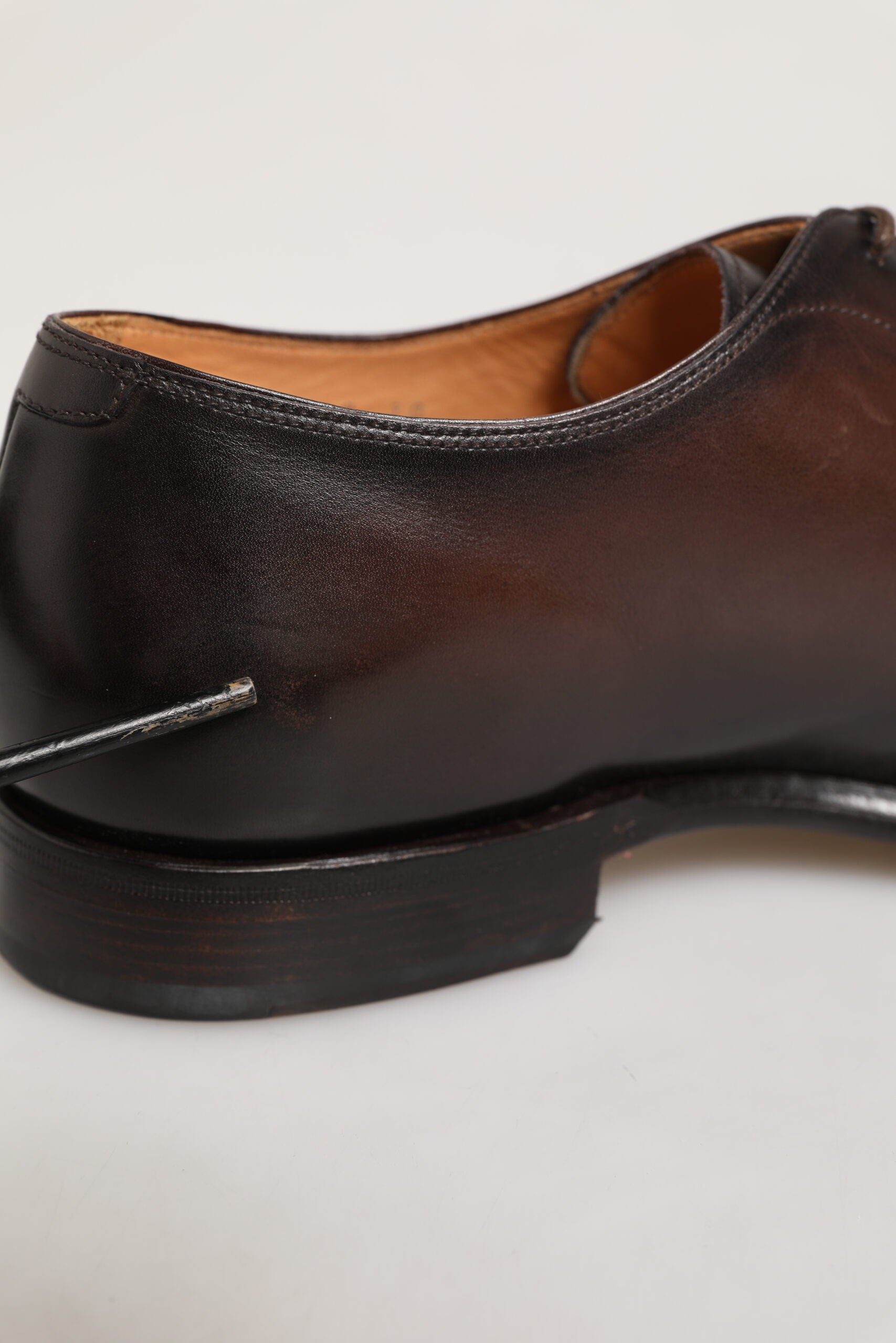 Brown Leather Lace Up Dress Men Derby Shoes