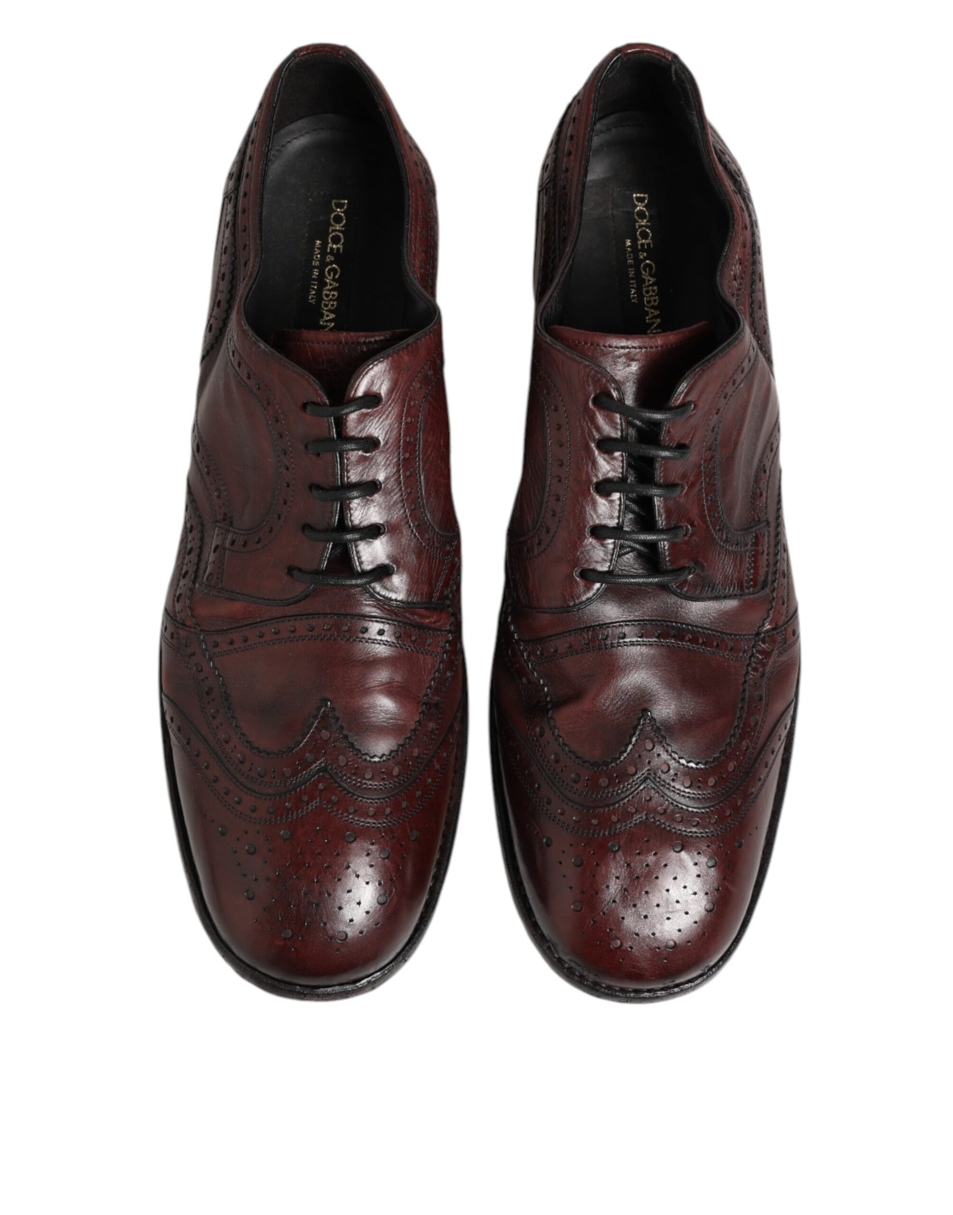 Bordeaux Leather Lace Up Dress Derby Shoes