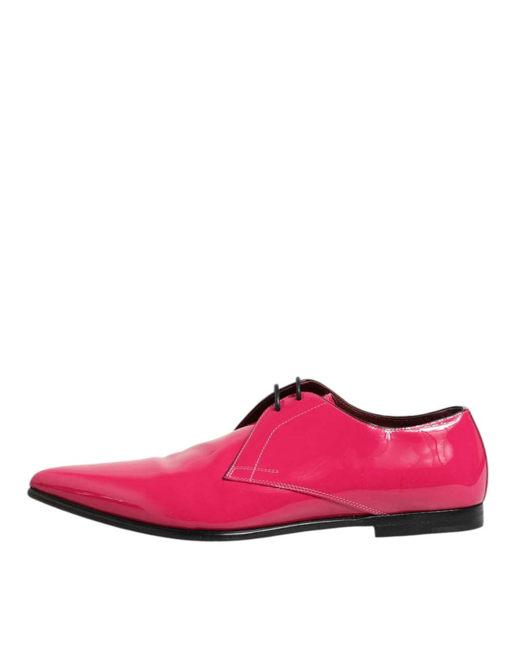 Pink Patent Leather Lace Up Dress Derby Shoes