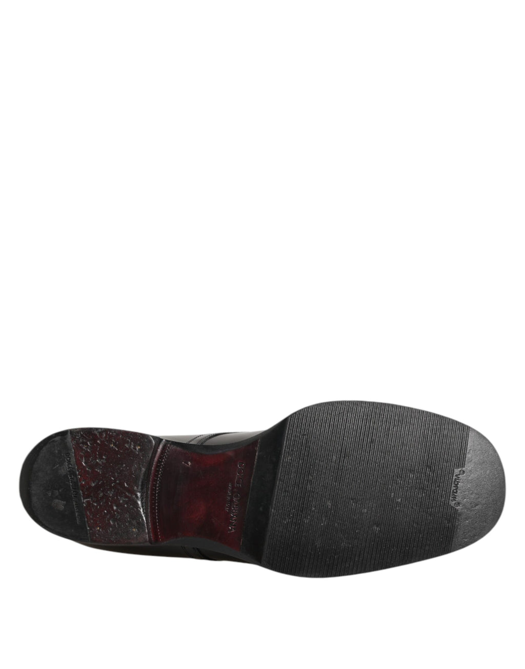 Black Leather Dress Lace Up Logo Plaque Shoes