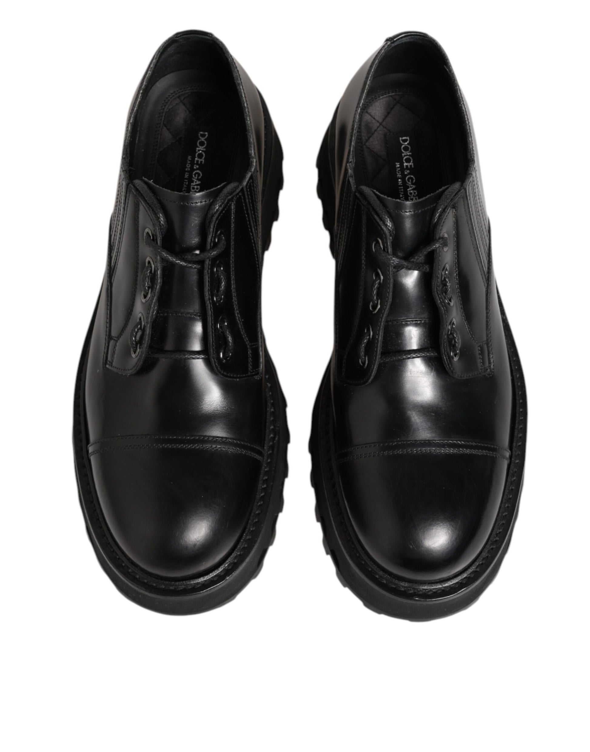 Black Leather Lace Up Derby Men Dress Shoes