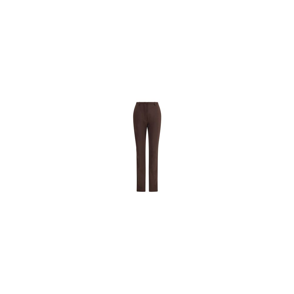 Brown Polyester Skinny Pants