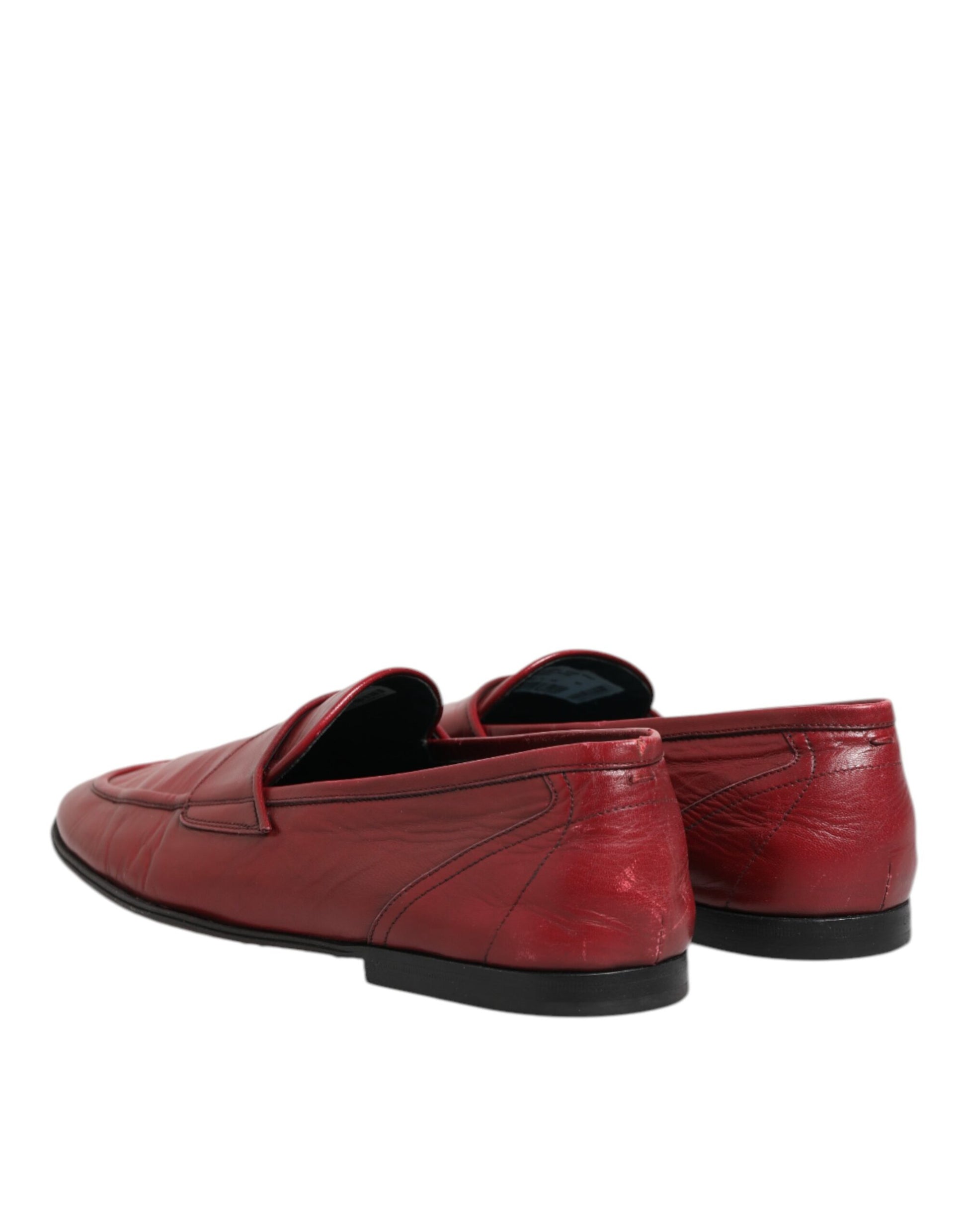 Red Leather Slip On Dress Men Loafers Shoes