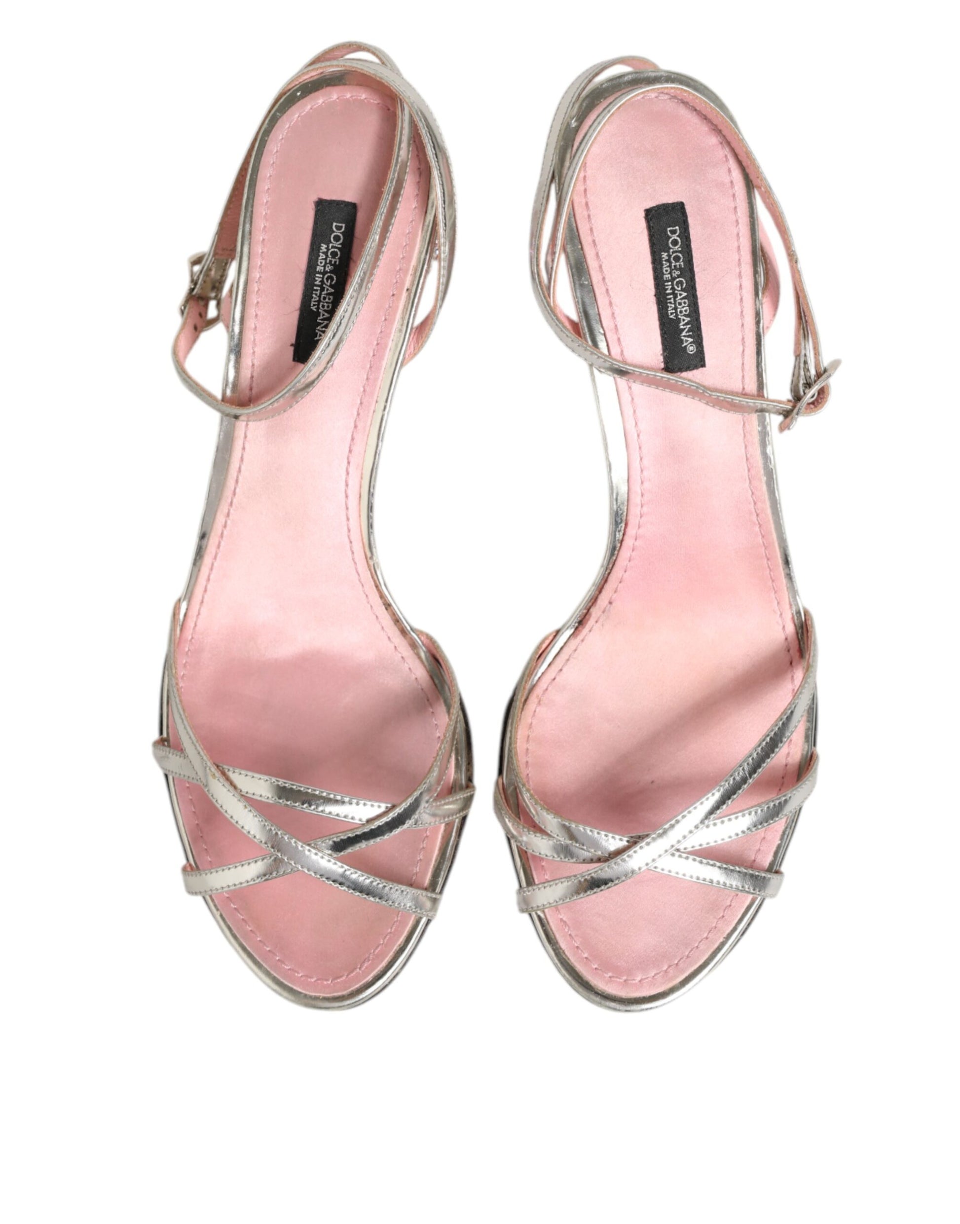Pink Embellished Leather Ball-Heel Sandals  Shoes