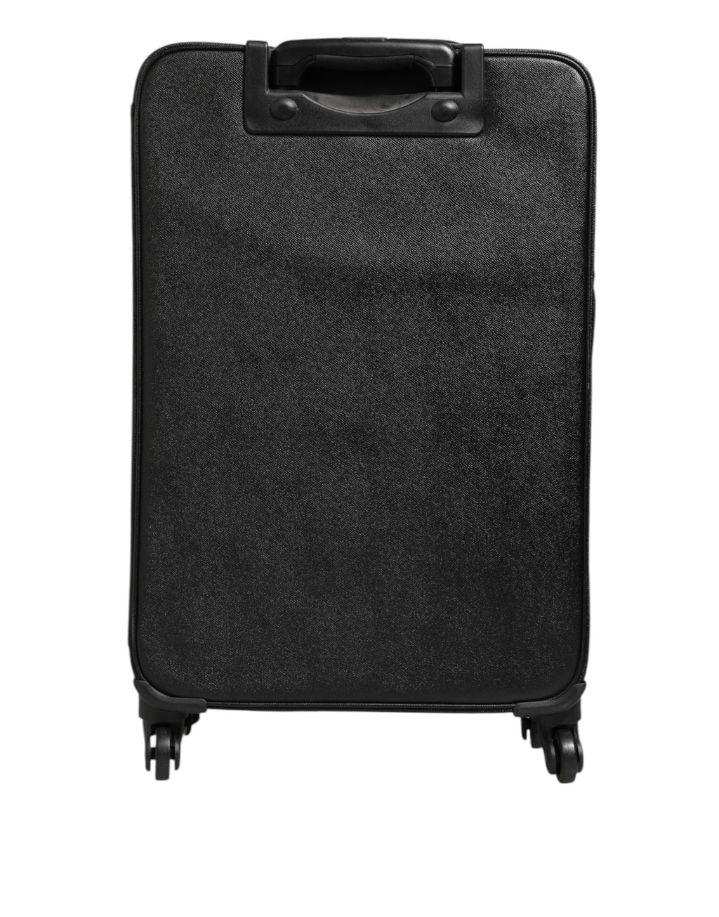 Gray Leather Logo Plaque Trolley Travel Wheel Men Suitcase Bag
