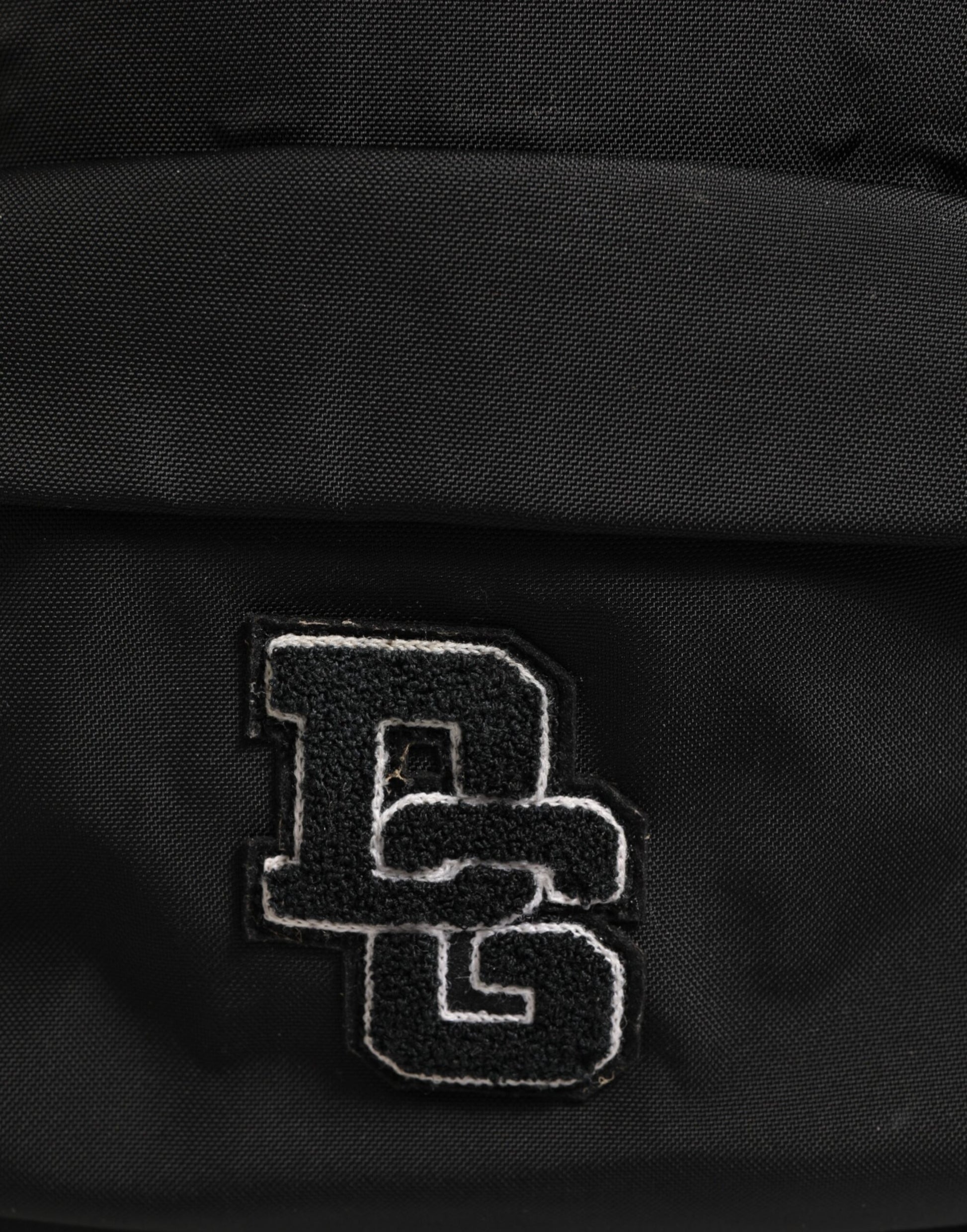 Black Nylon DG Patch School Travel Backpack Borse Bag
