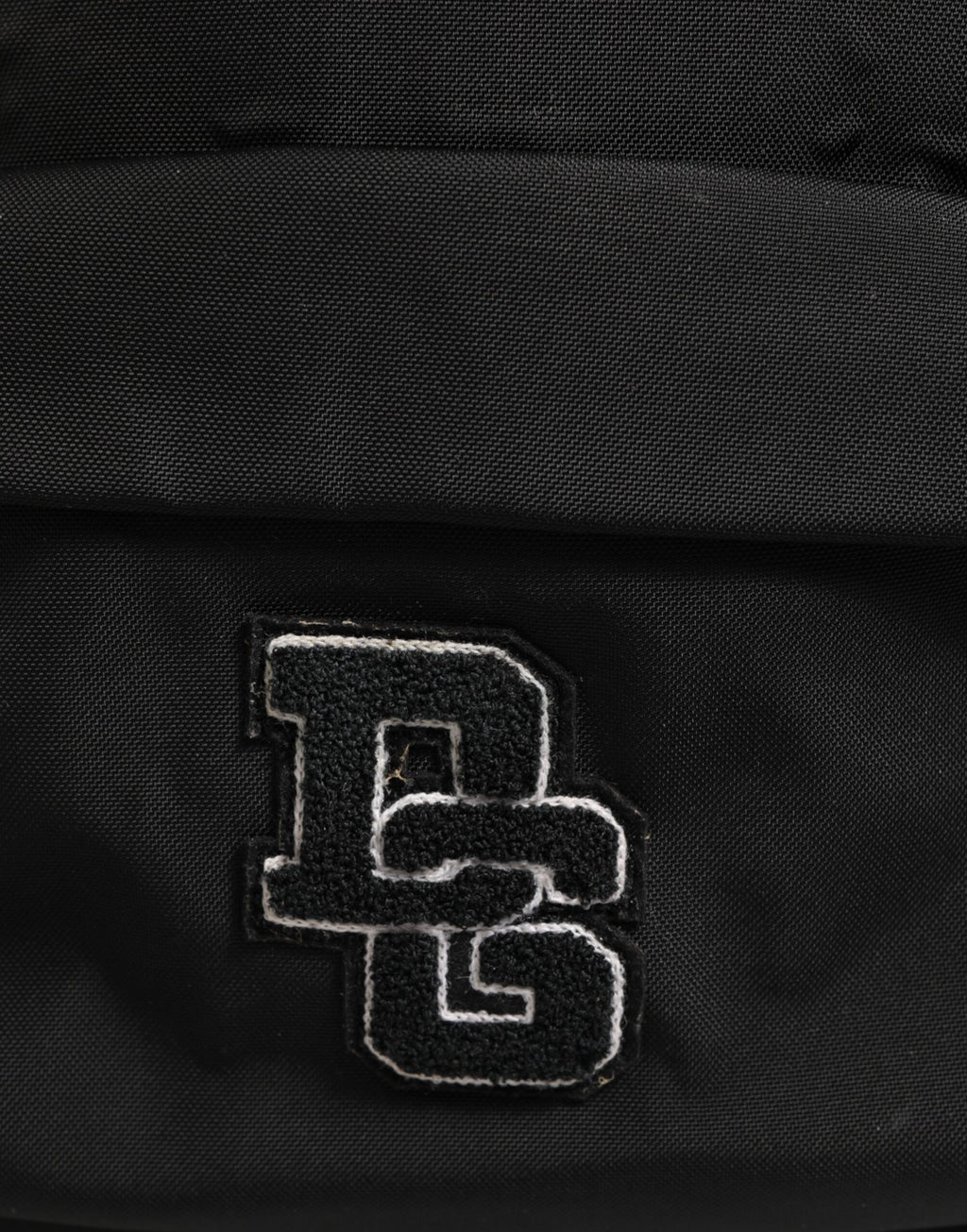 Black Nylon DG Patch School Travel Backpack Borse Bag