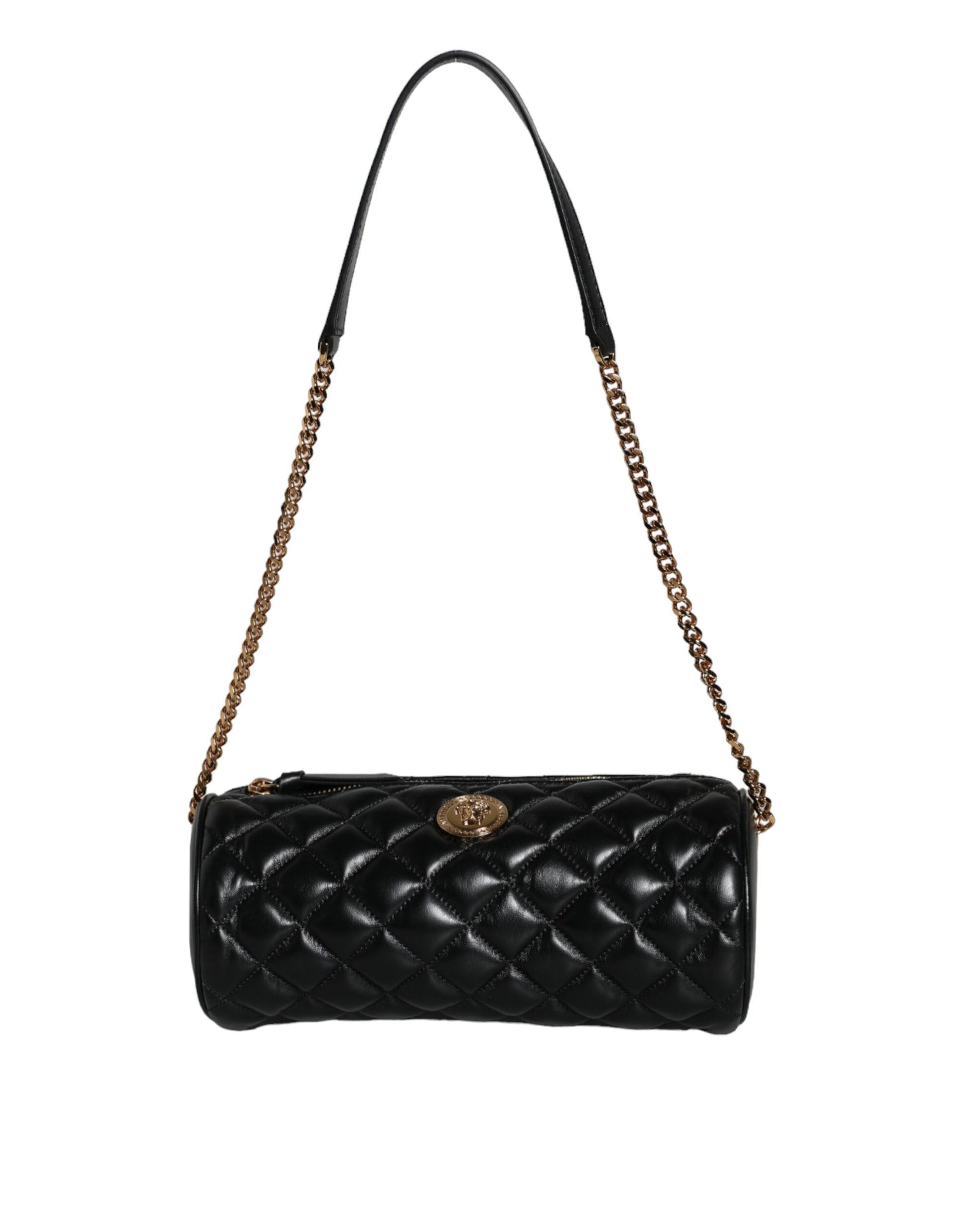 Black Mini Quilted Lambskin Leather Crossbody Sling Borse Bag