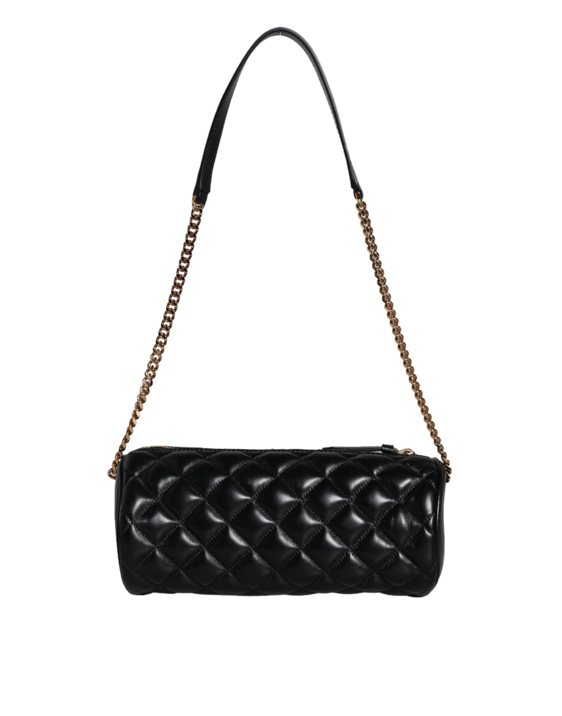 Black Mini Quilted Lambskin Leather Crossbody Sling Borse Bag