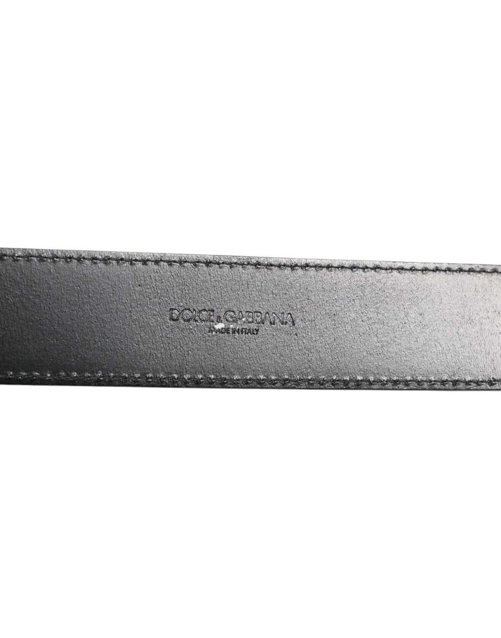 Black Leather Classic Metal Logo Buckle Belt
