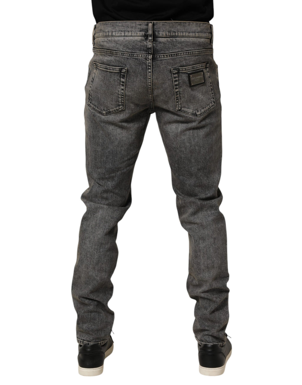 Gray Cotton Stretch Slim Fit Men Denim Jeans