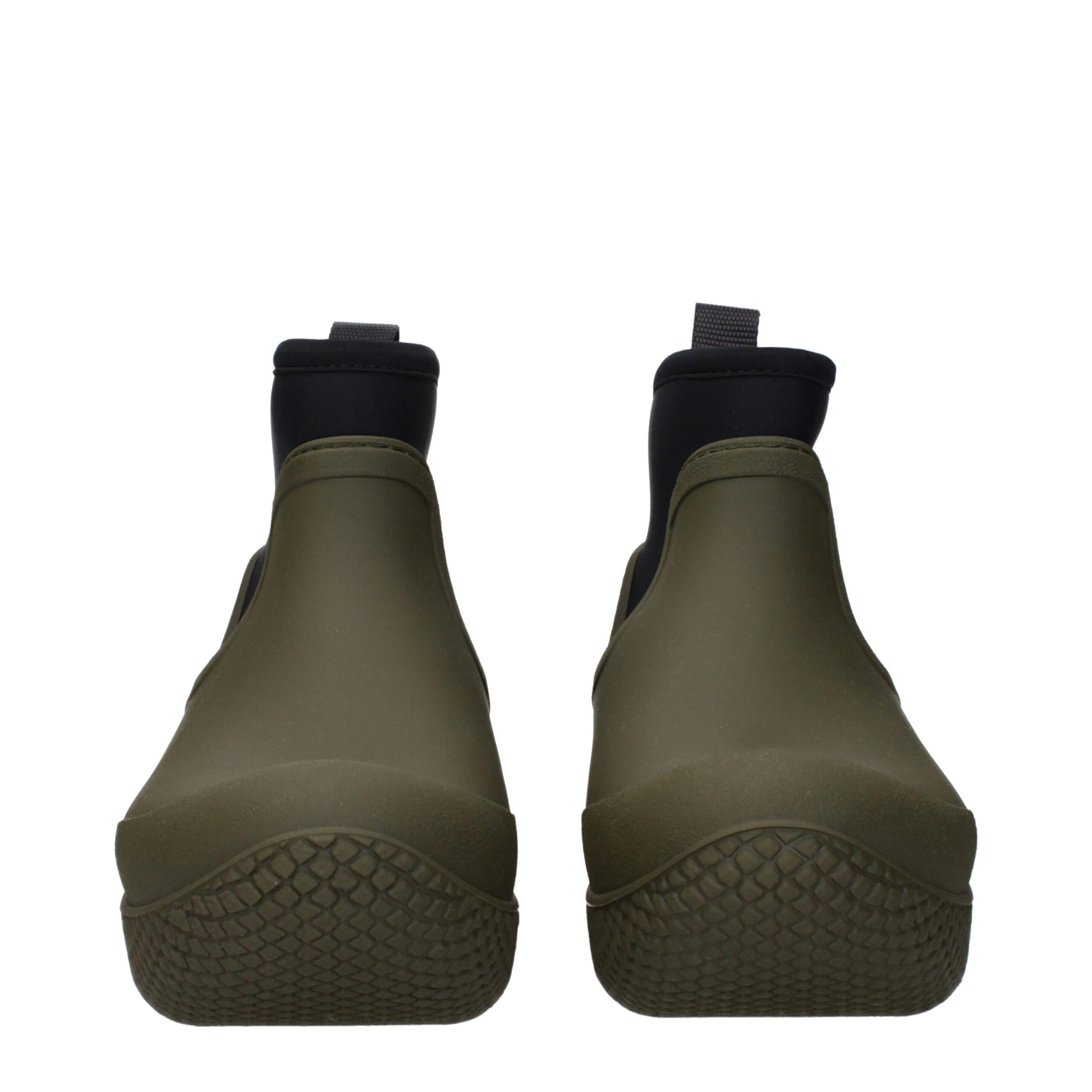 Green Cotton Ankle Boots