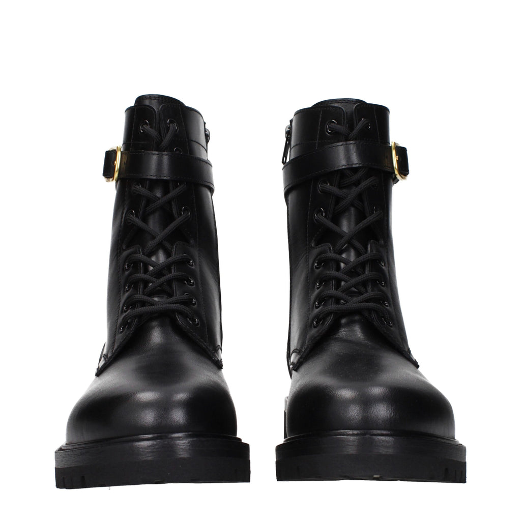 Black Leather Ankle Boots