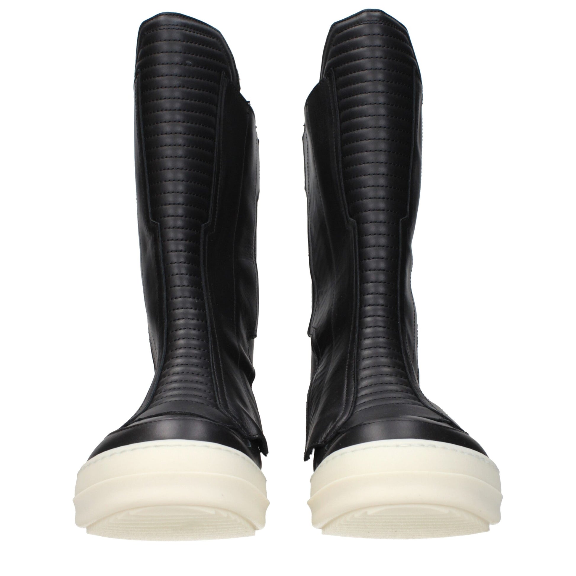 Black Leather Ankle Boots