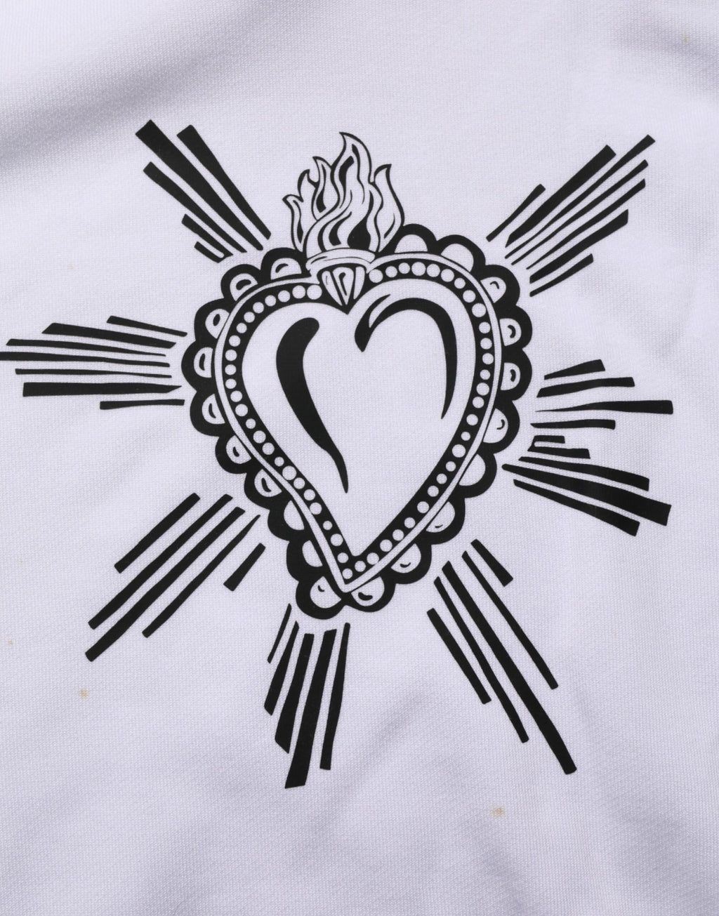 White Sacred Heart Hooded Sweatshirt Sweater