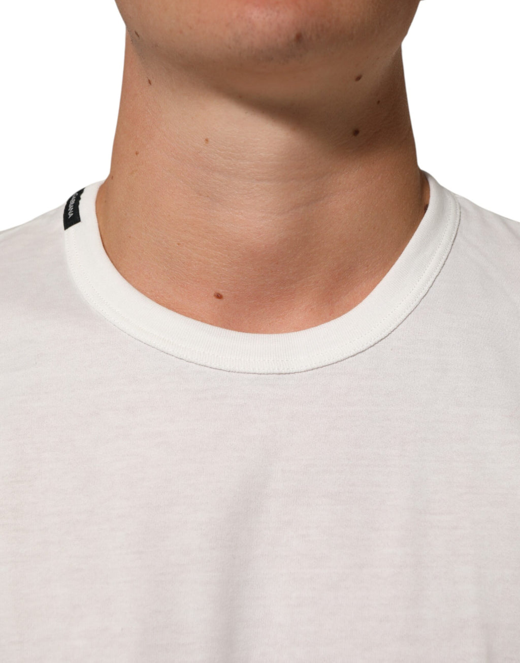 White Cotton Goodluck 2020 Crew Neck T-shirt