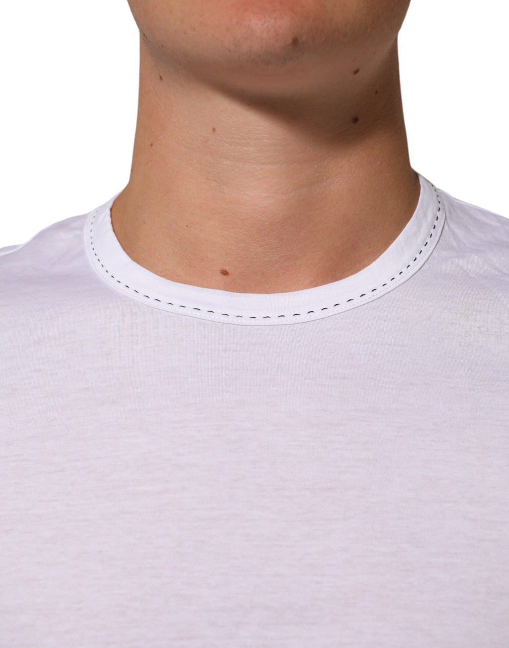 White Cotton Crew Neck Underwear Tee T-shirt