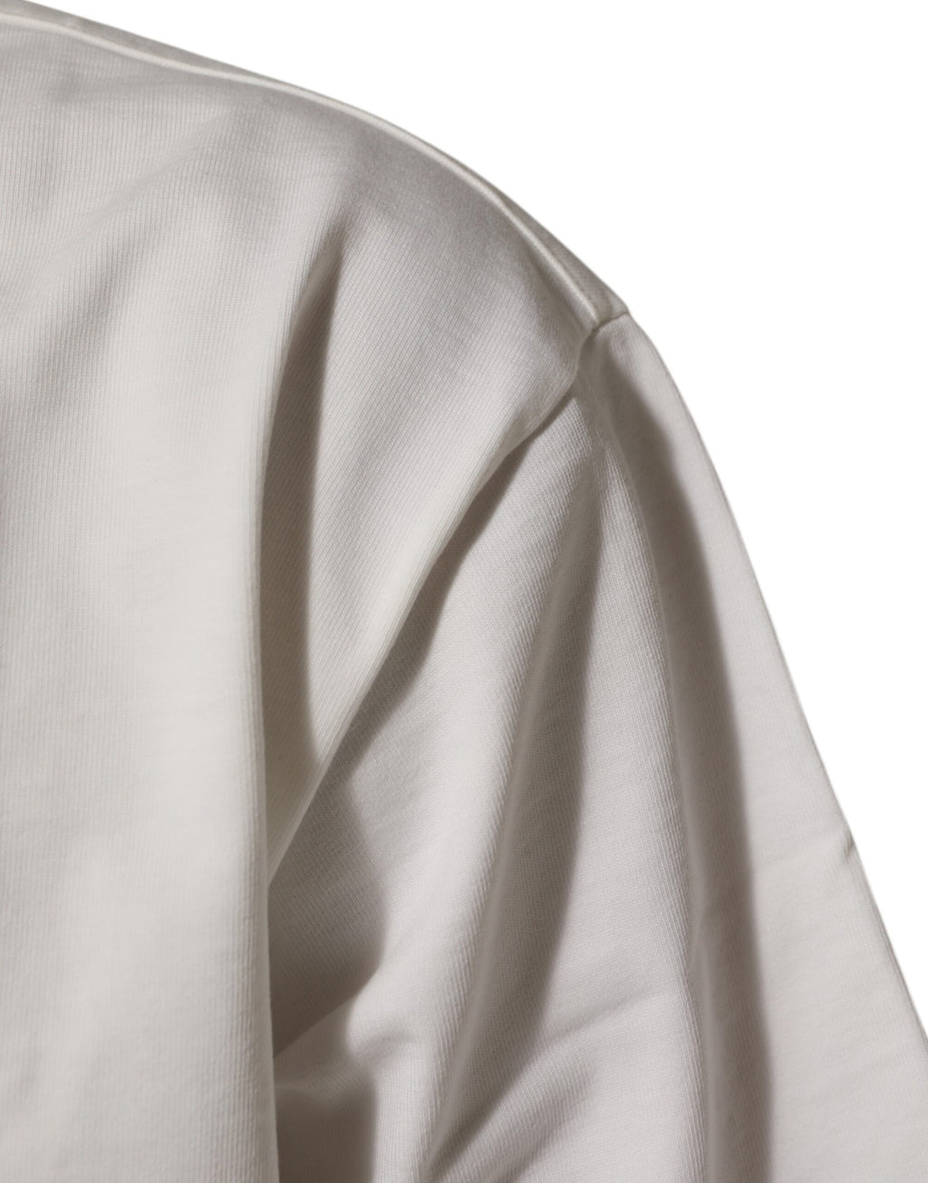 White Cotton Logo Print Crew Neck Men T-shirt