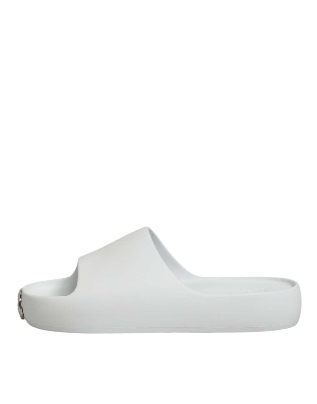 White Logo Slides Sandals Men Beachwear Shoes