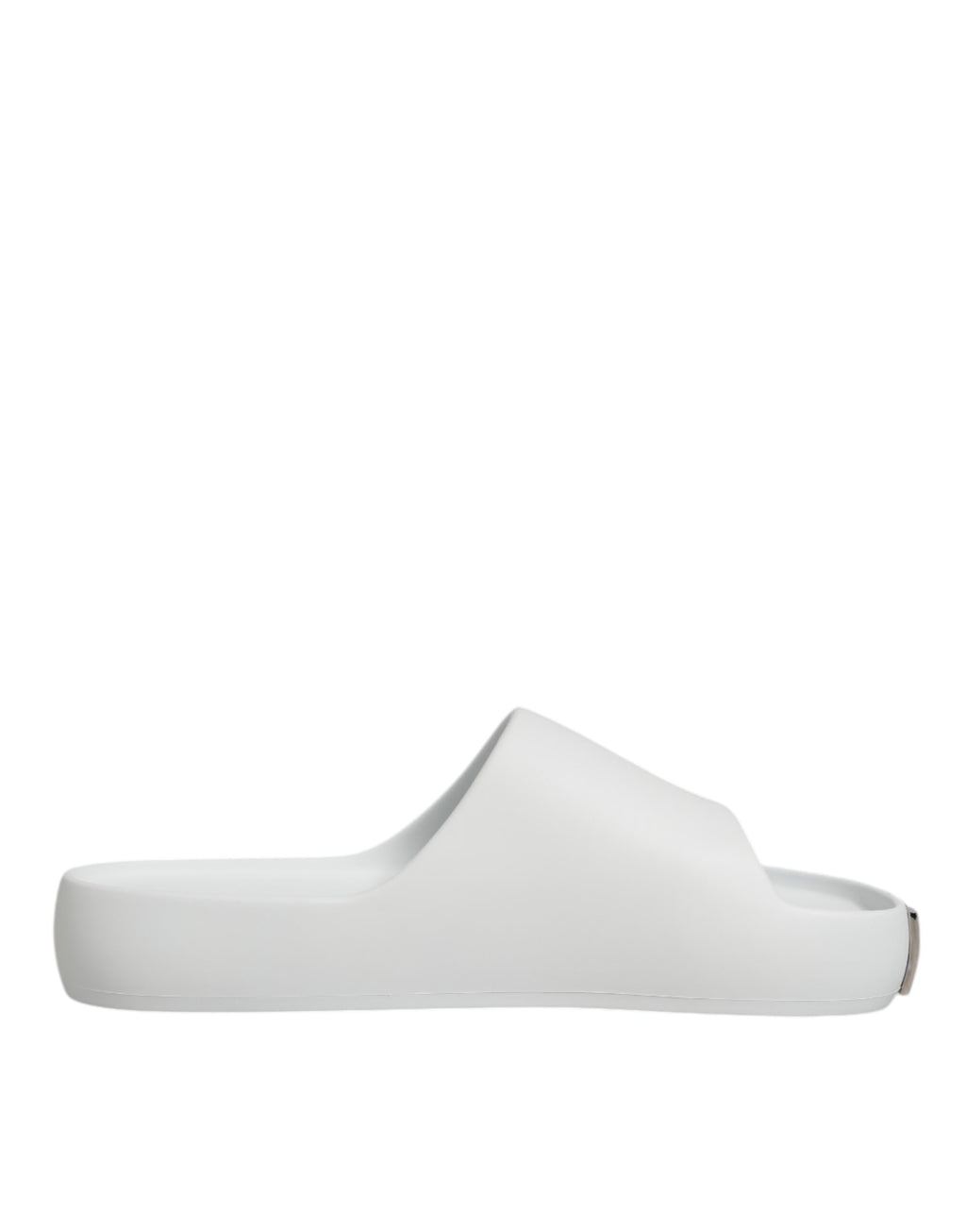 White Logo Slides Sandals Men Beachwear Shoes