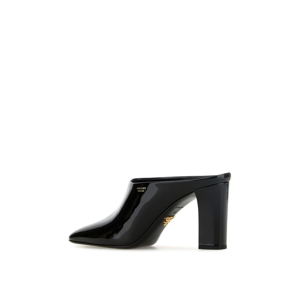 Black Calfskin Mules