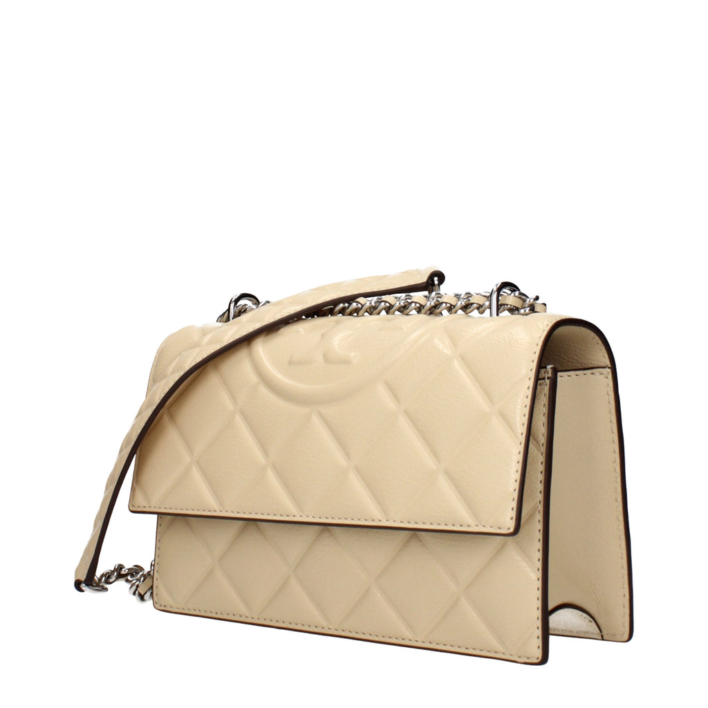 Beige Leather Crossbody Bag