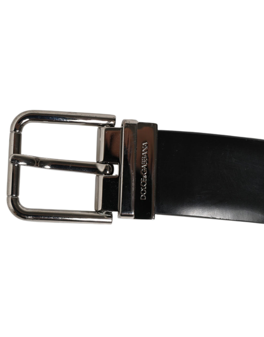 Black Leather Classic Metal Buckle Men Belt