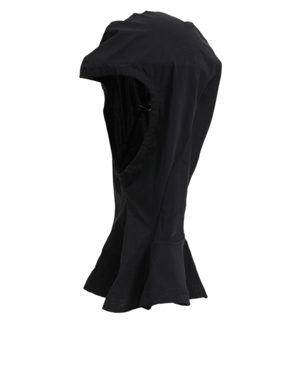 Black Nylon Elastane Balaclava Hood Face Cover Hat