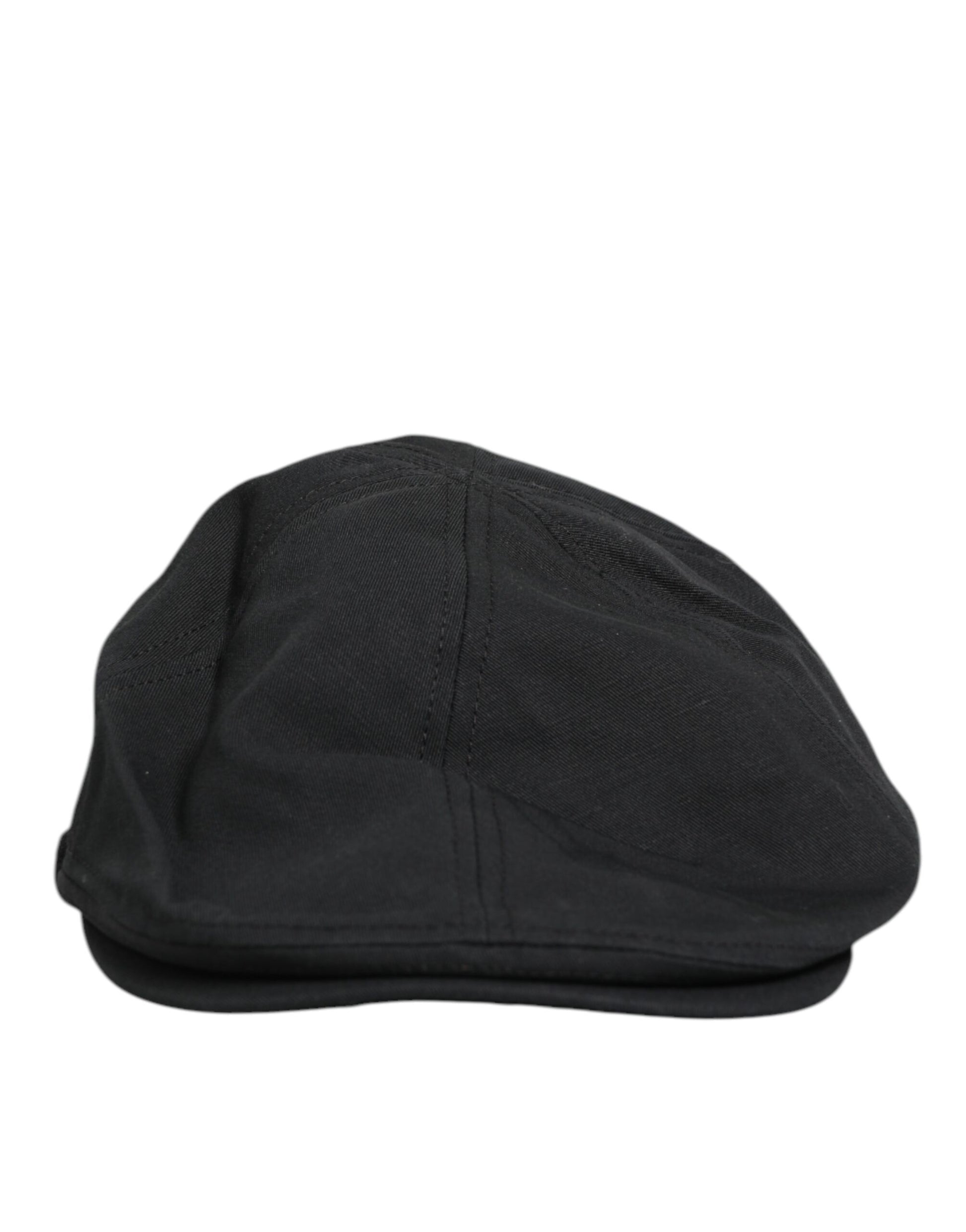 Black Cotton Blend Newsboy Men Cloth Cap Hat