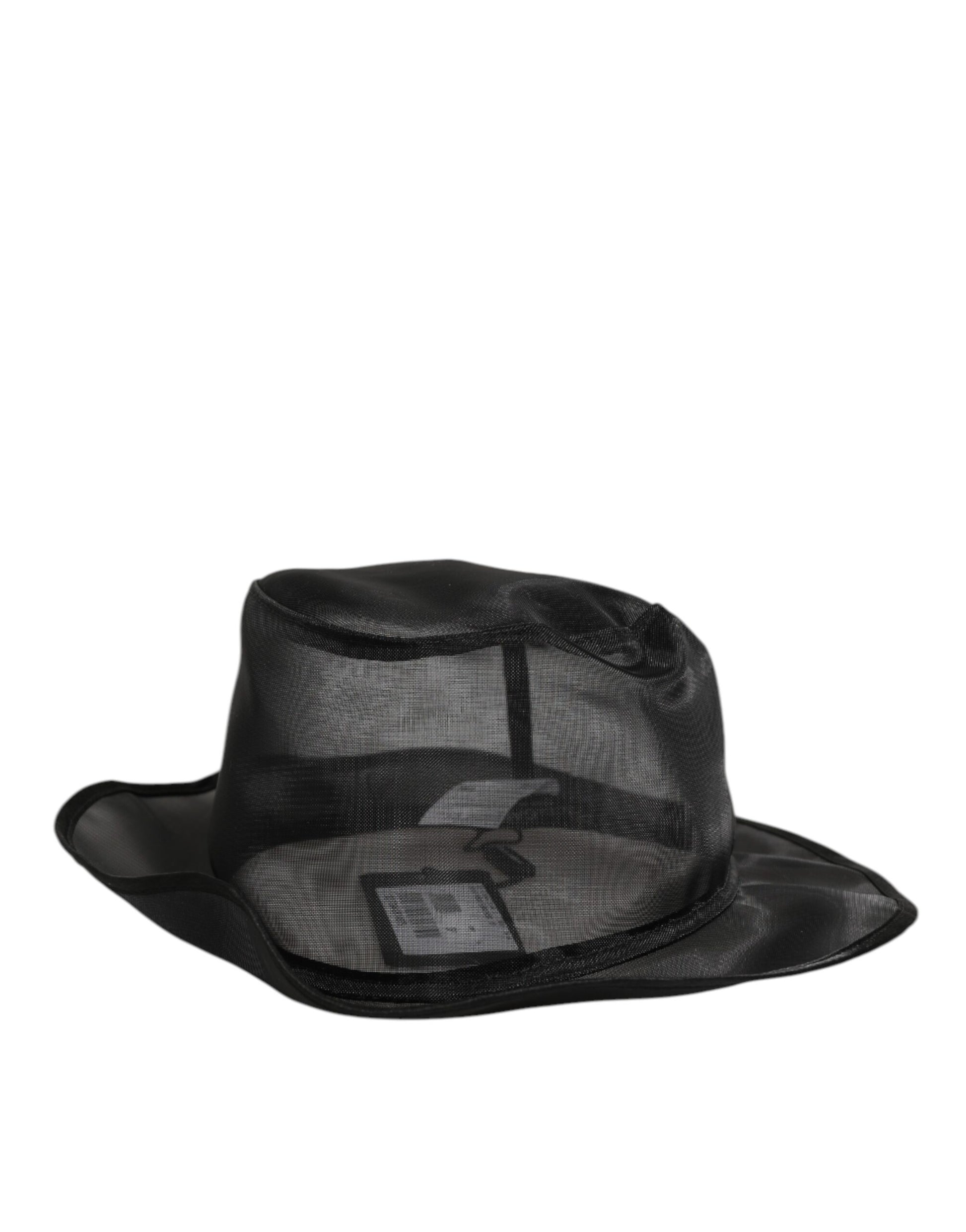 Black Silk Mesh Bucket Men Fisherman Cap Hat