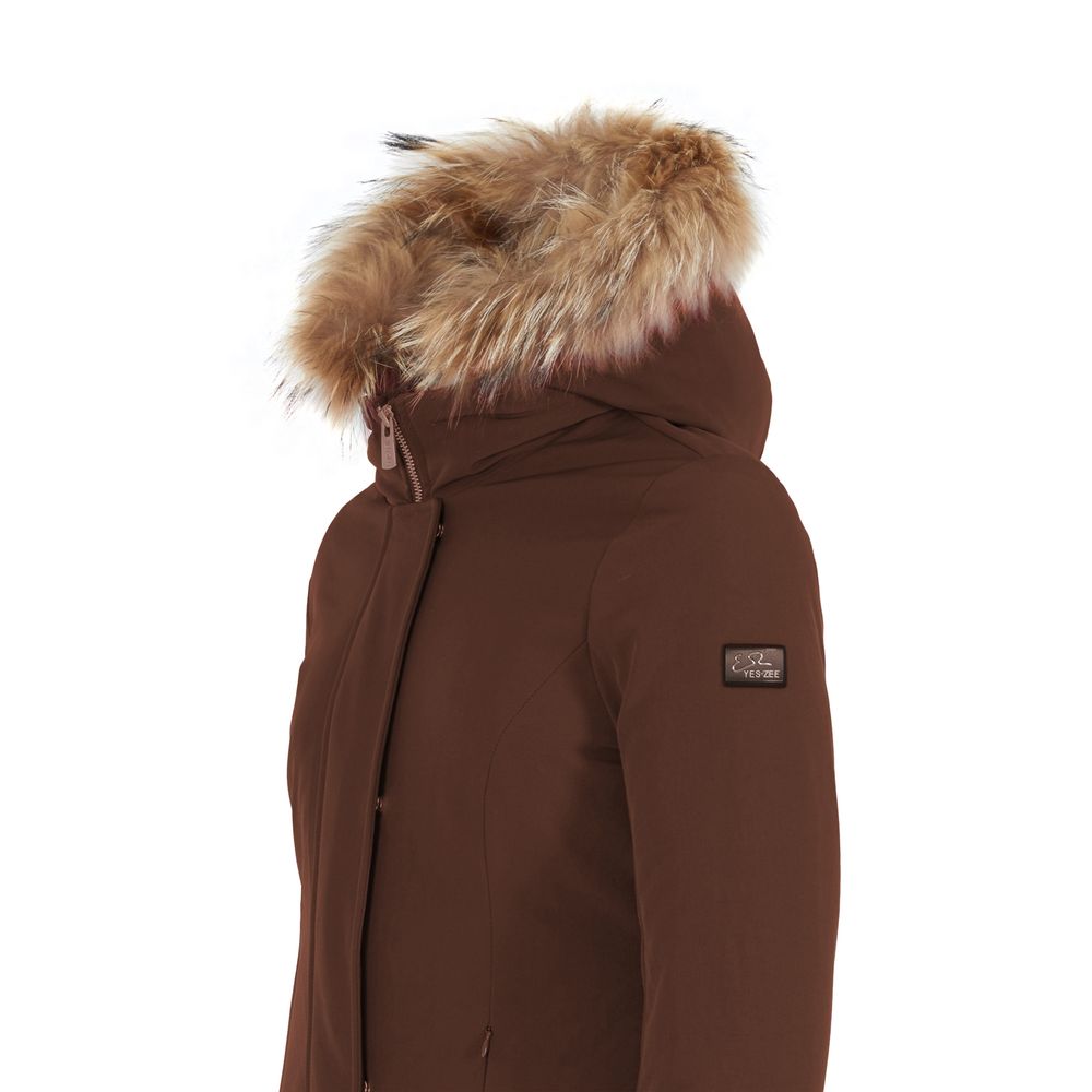 Brown Nylon Jackets & Coat