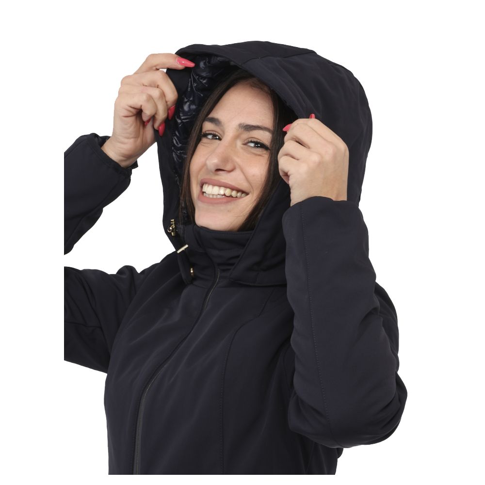 Blue Nylon Jackets & Coat