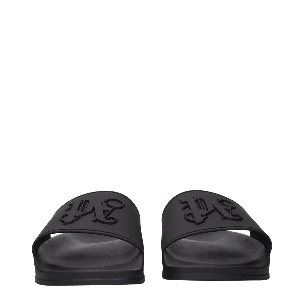 Black Cotton Slippers