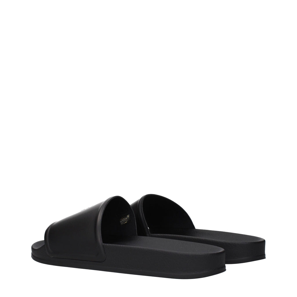 Black Cotton Slippers
