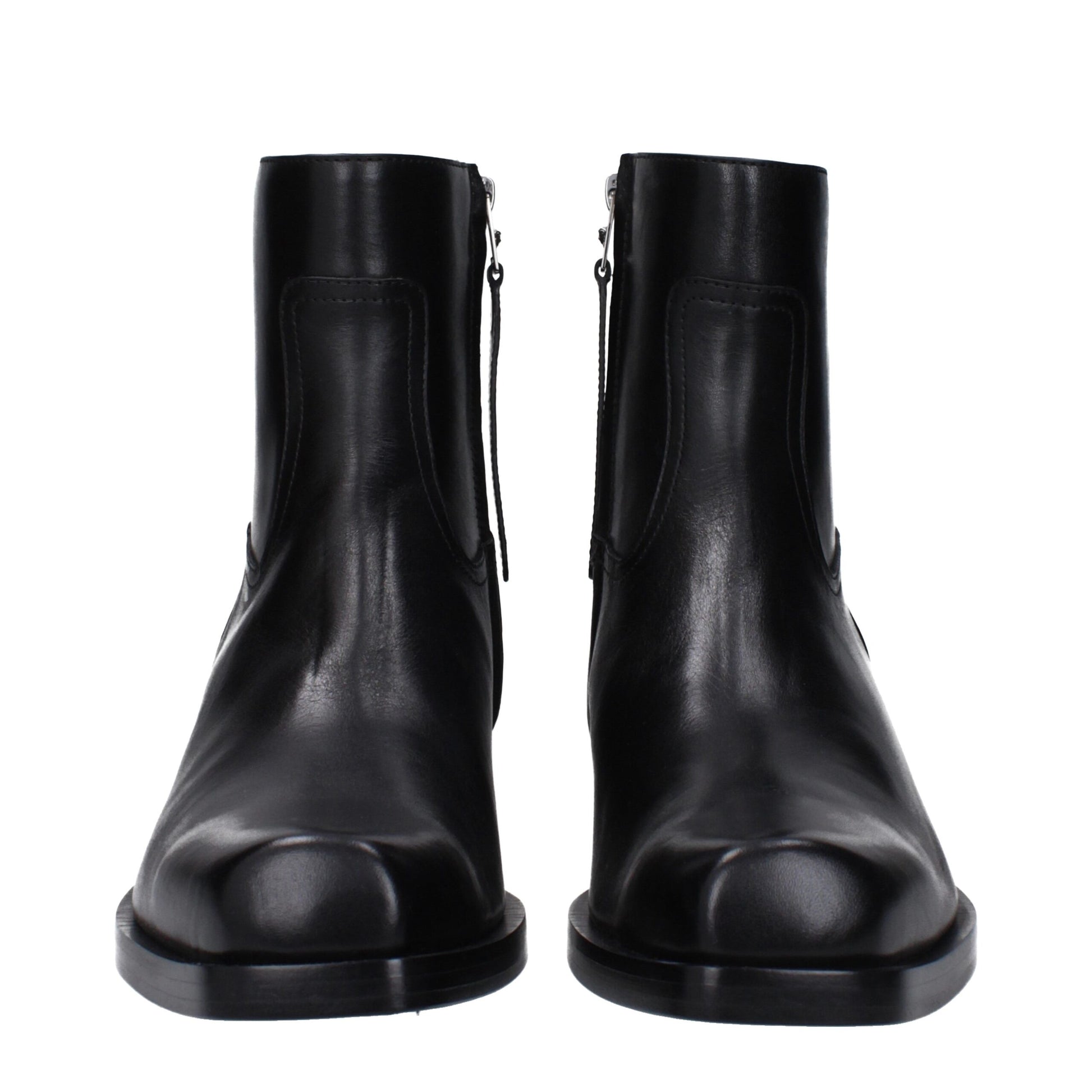 Black Leather Ankle Boots