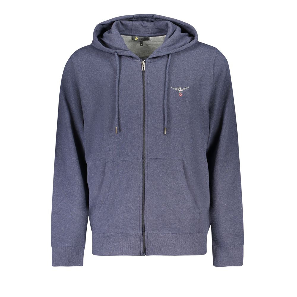 Blue Cotton Men Sweater