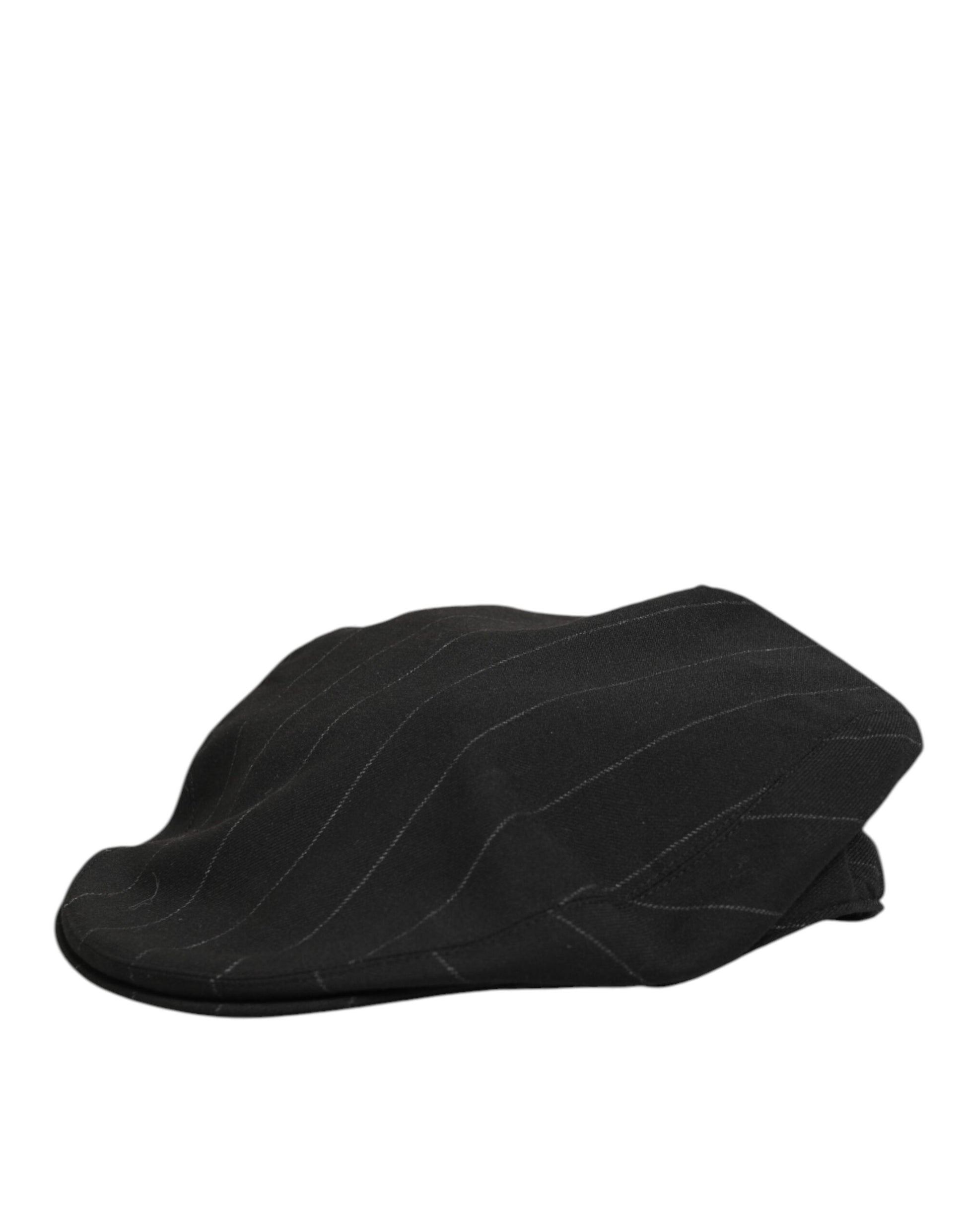 Black Polyester Newsboy Men Cloth Capello Hat